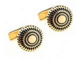 Gold enamel cufflink