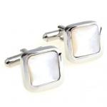 White onyx cufflink