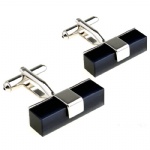 Long onyx cufflink