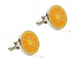 Orange cufflink