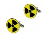 Yellow fan cufflink