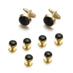 Cufflink and button set