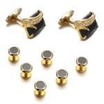 Cufflink and button set