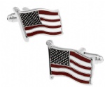 novelty cufflink, flag cufflink