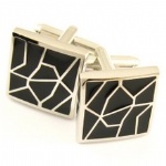 Black enamel cufflink