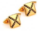 Gold crystal cufflink