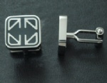 Black enamel cufflink