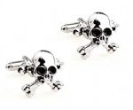 Funny skull cufflink